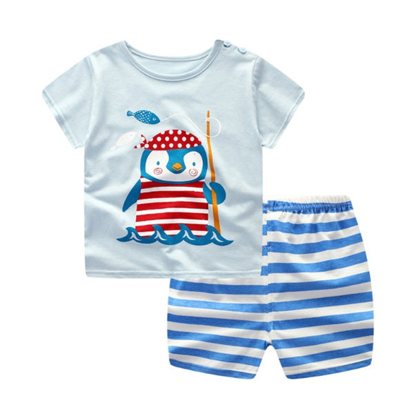 Cartoon Baby Summer Clothing Set (Unisex)