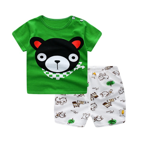 Cartoon Baby Summer Clothing Set (Unisex)