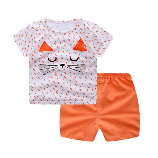 Cartoon Baby Summer Clothing Set (Unisex)