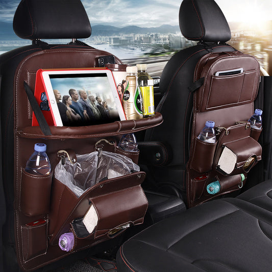 PU Leather Car Seat Organizer – Waterproof & Multifunctional