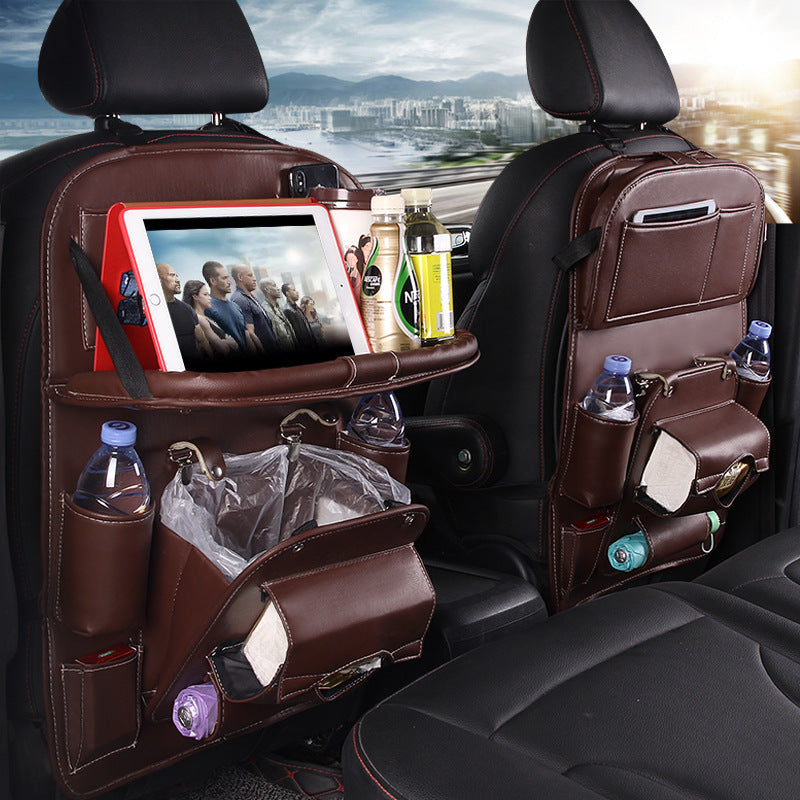 PU Leather Car Seat Organizer – Waterproof & Multifunctional