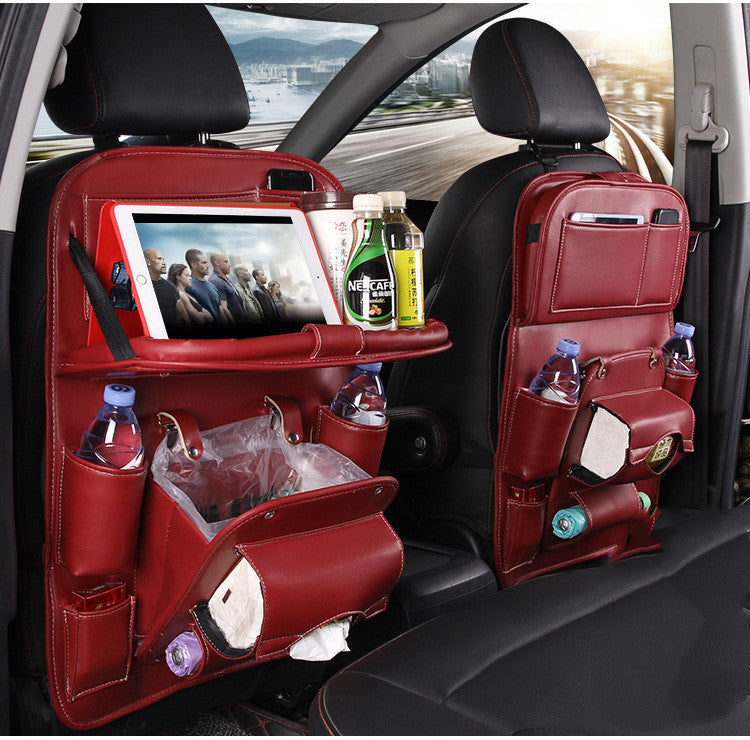 PU Leather Car Seat Organizer – Waterproof & Multifunctional