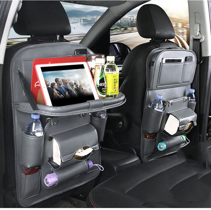 PU Leather Car Seat Organizer – Waterproof & Multifunctional