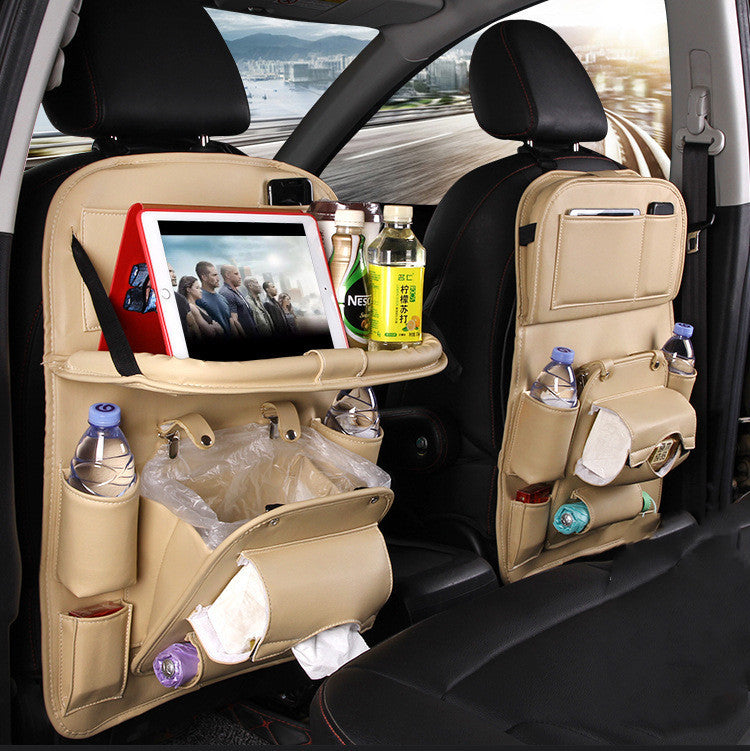 PU Leather Car Seat Organizer – Waterproof & Multifunctional