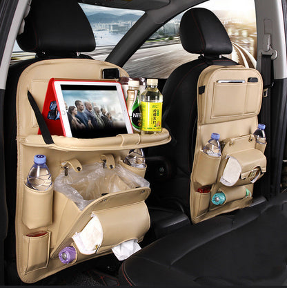 PU Leather Car Seat Organizer – Waterproof & Multifunctional