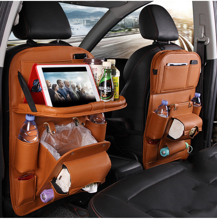 PU Leather Car Seat Organizer – Waterproof & Multifunctional