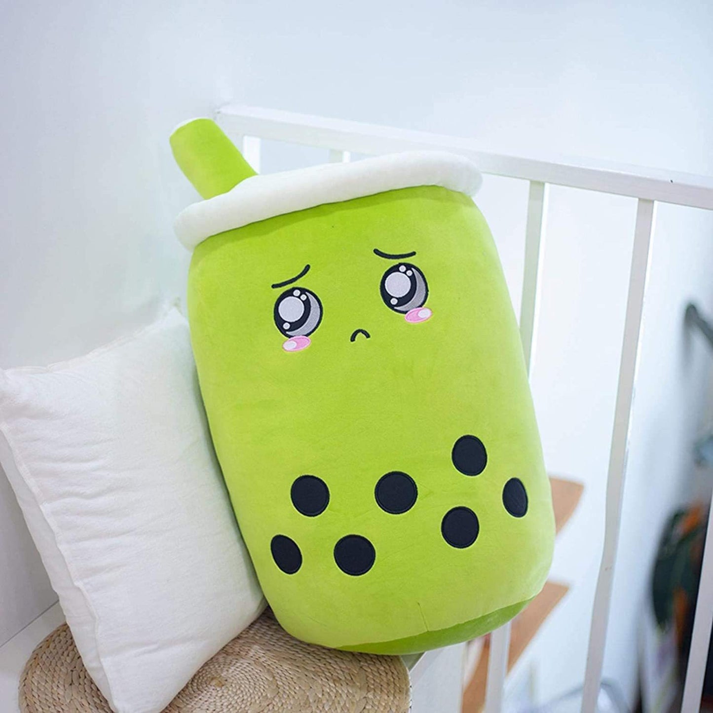 Cute Boba Tea Plush Toy – Soft Strawberry Milk Pillow for Kids