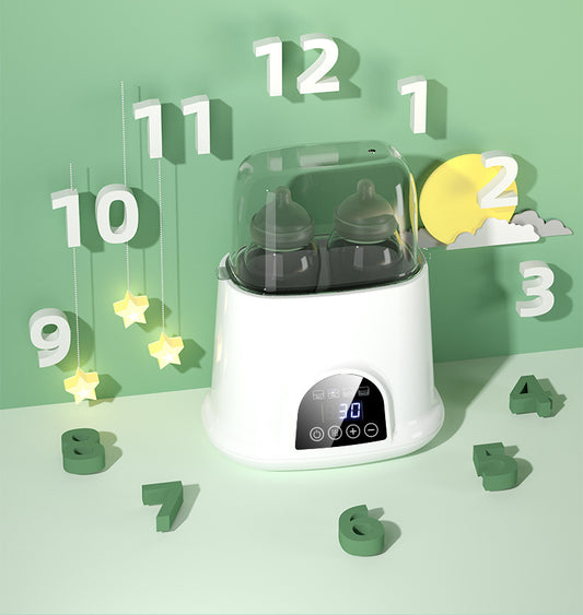 4-in-1 Milk Warmer: Auto Thermostat, Heating, Thawing & Sterilizing.