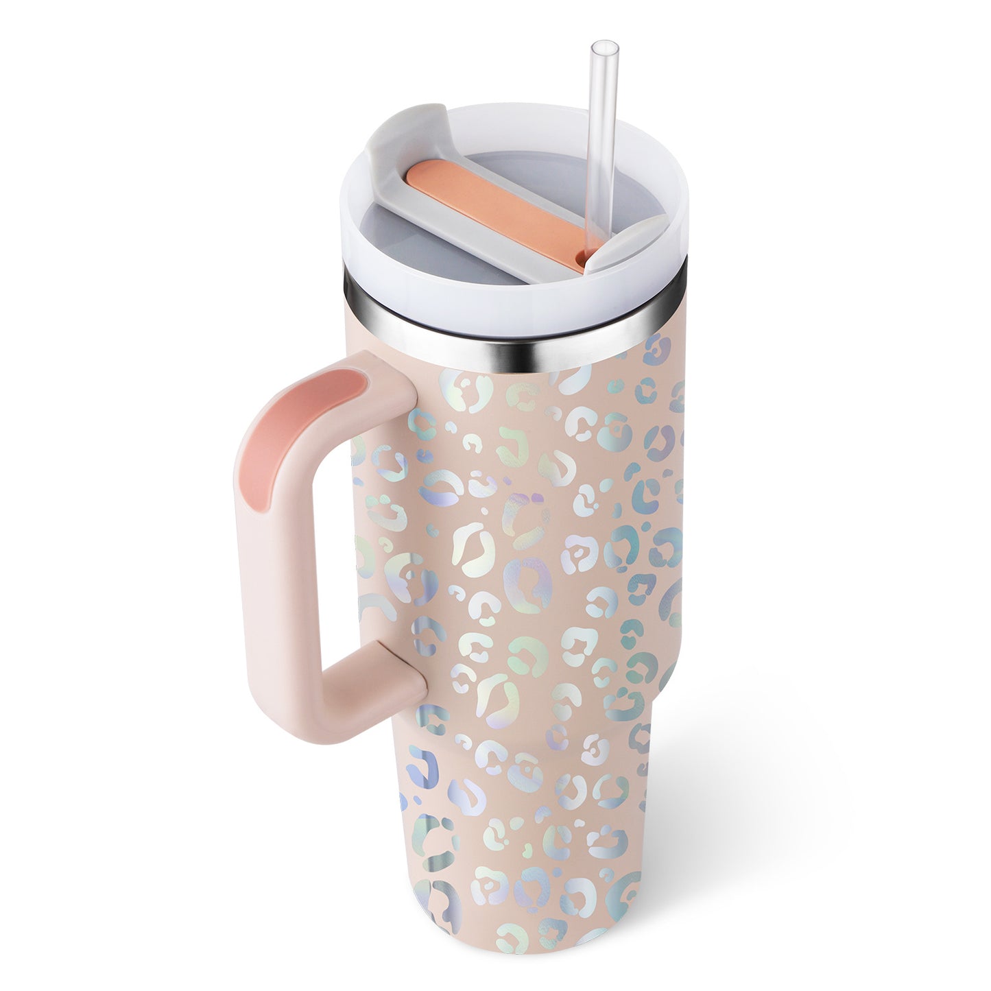 40 Oz Tumbler – Handle, Straw, Spill-Proof, Travel-Friendly