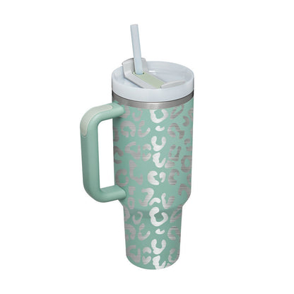 40 Oz Tumbler – Handle, Straw, Spill-Proof, Travel-Friendly