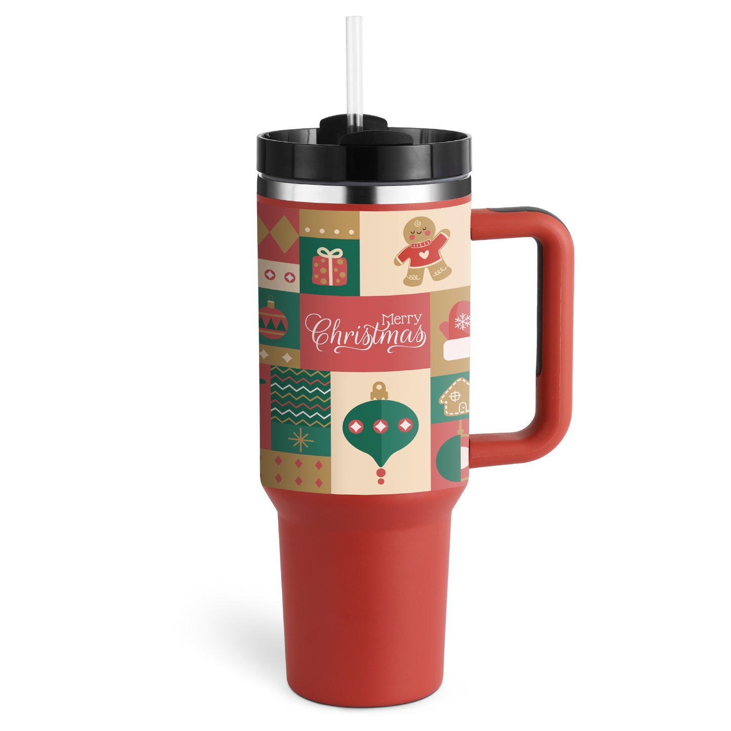 40 Oz Tumbler – Handle, Straw, Spill-Proof, Travel-Friendly