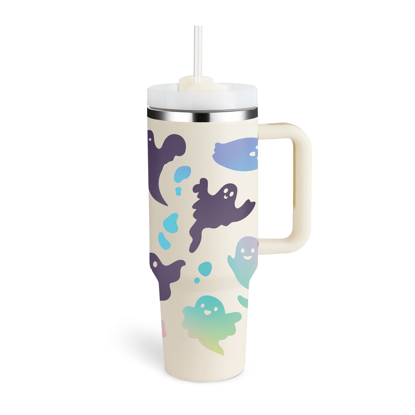 40 Oz Tumbler – Handle, Straw, Spill-Proof, Travel-Friendly