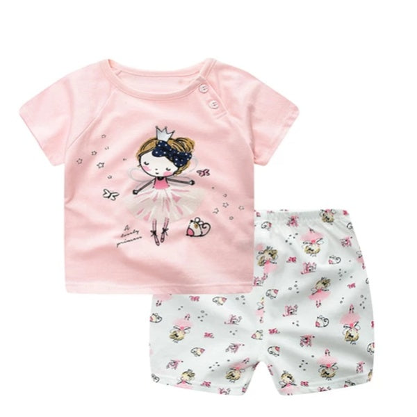 Cartoon Baby Summer Clothing Set (Unisex)