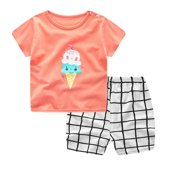 Cartoon Baby Summer Clothing Set (Unisex)