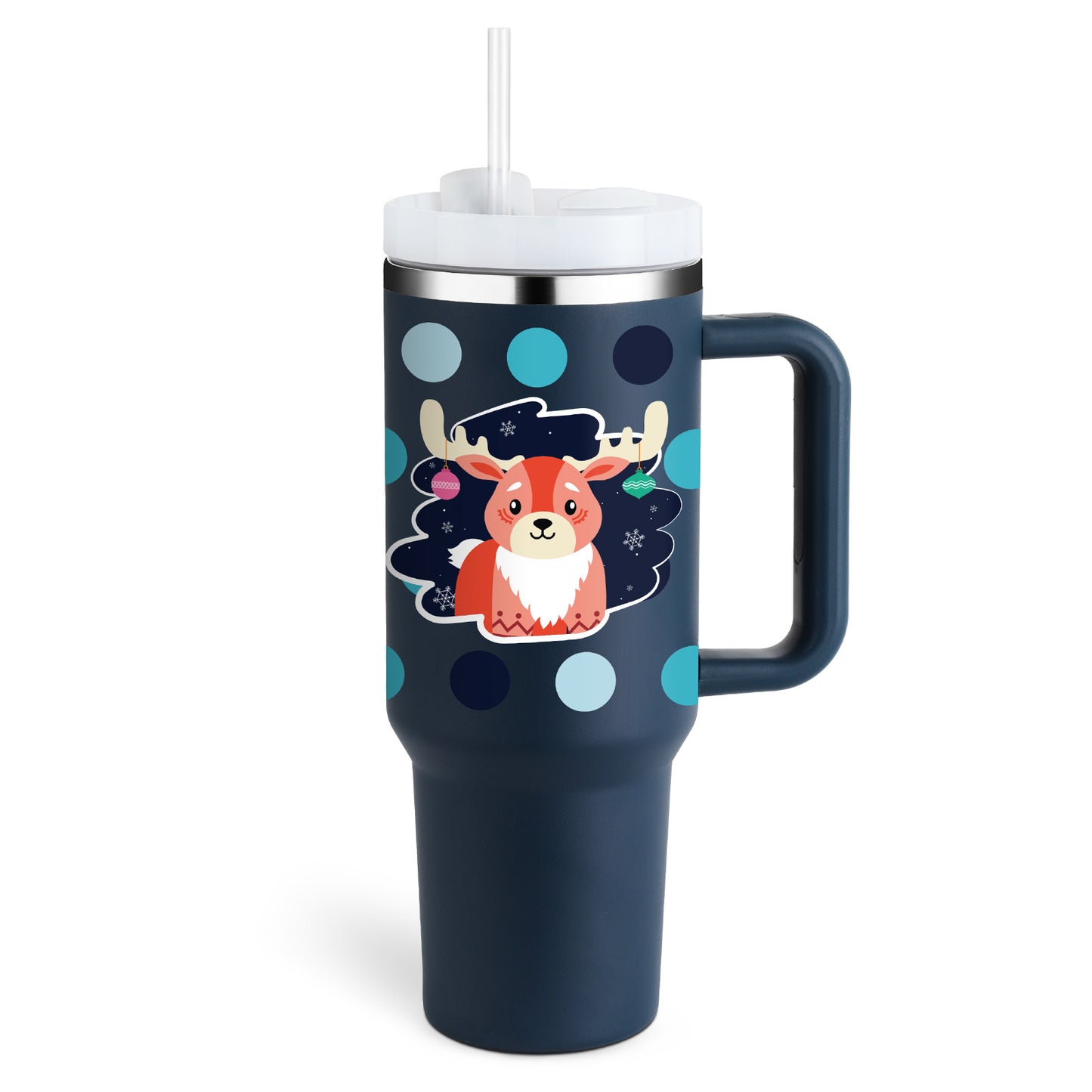 40 Oz Tumbler – Handle, Straw, Spill-Proof, Travel-Friendly