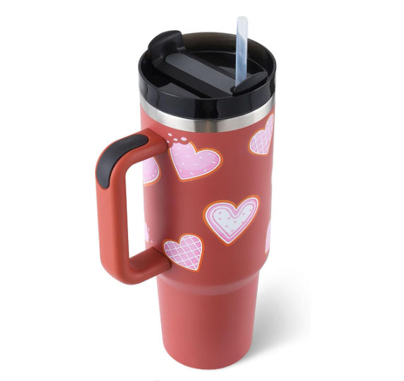 40 Oz Tumbler – Handle, Straw, Spill-Proof, Travel-Friendly