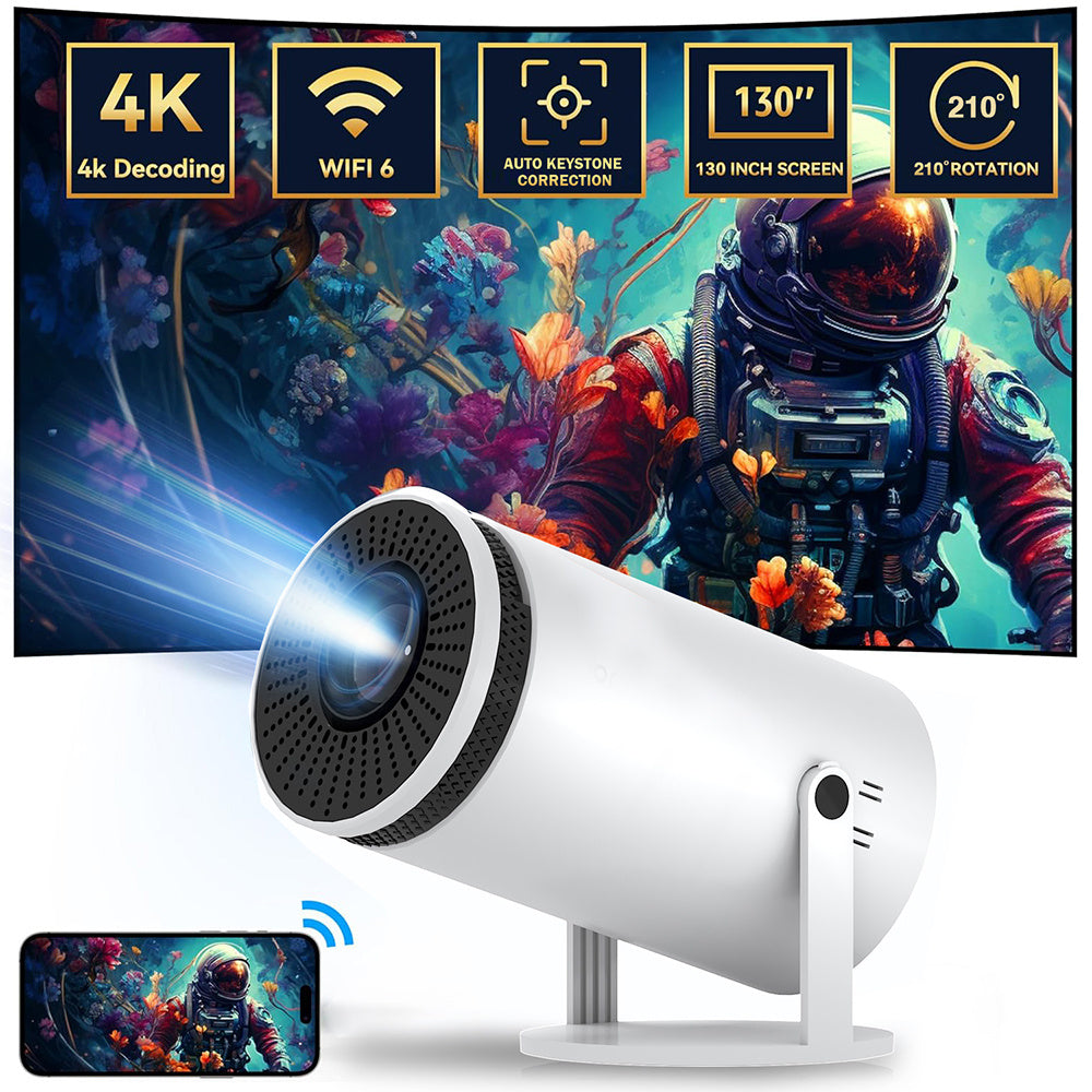 Mini 4K Bluetooth Projector – HD Portable Home Theater