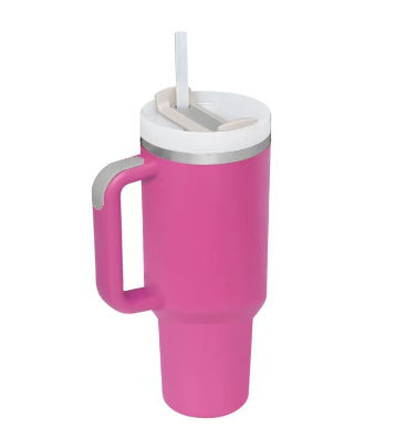 40 Oz Tumbler – Handle, Straw, Spill-Proof, Travel-Friendly