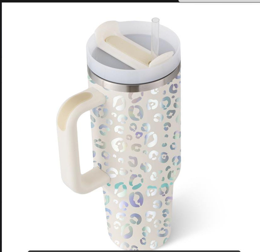 40 Oz Tumbler – Handle, Straw, Spill-Proof, Travel-Friendly