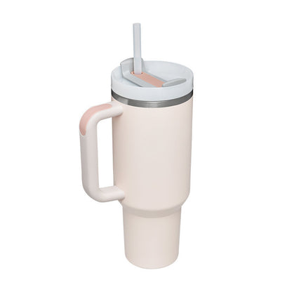 40 Oz Tumbler – Handle, Straw, Spill-Proof, Travel-Friendly