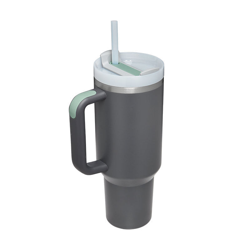 40 Oz Tumbler – Handle, Straw, Spill-Proof, Travel-Friendly