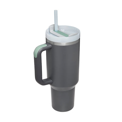 40 Oz Tumbler – Handle, Straw, Spill-Proof, Travel-Friendly