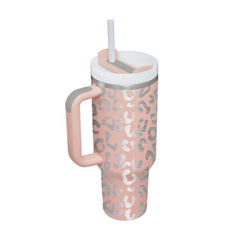 40 Oz Tumbler – Handle, Straw, Spill-Proof, Travel-Friendly