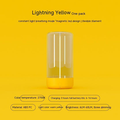 Portable LED Night Light – Rechargeable Camping Atmosphere Lamp