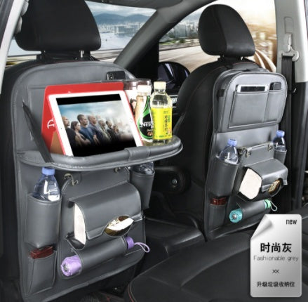 PU Leather Car Seat Organizer – Waterproof & Multifunctional