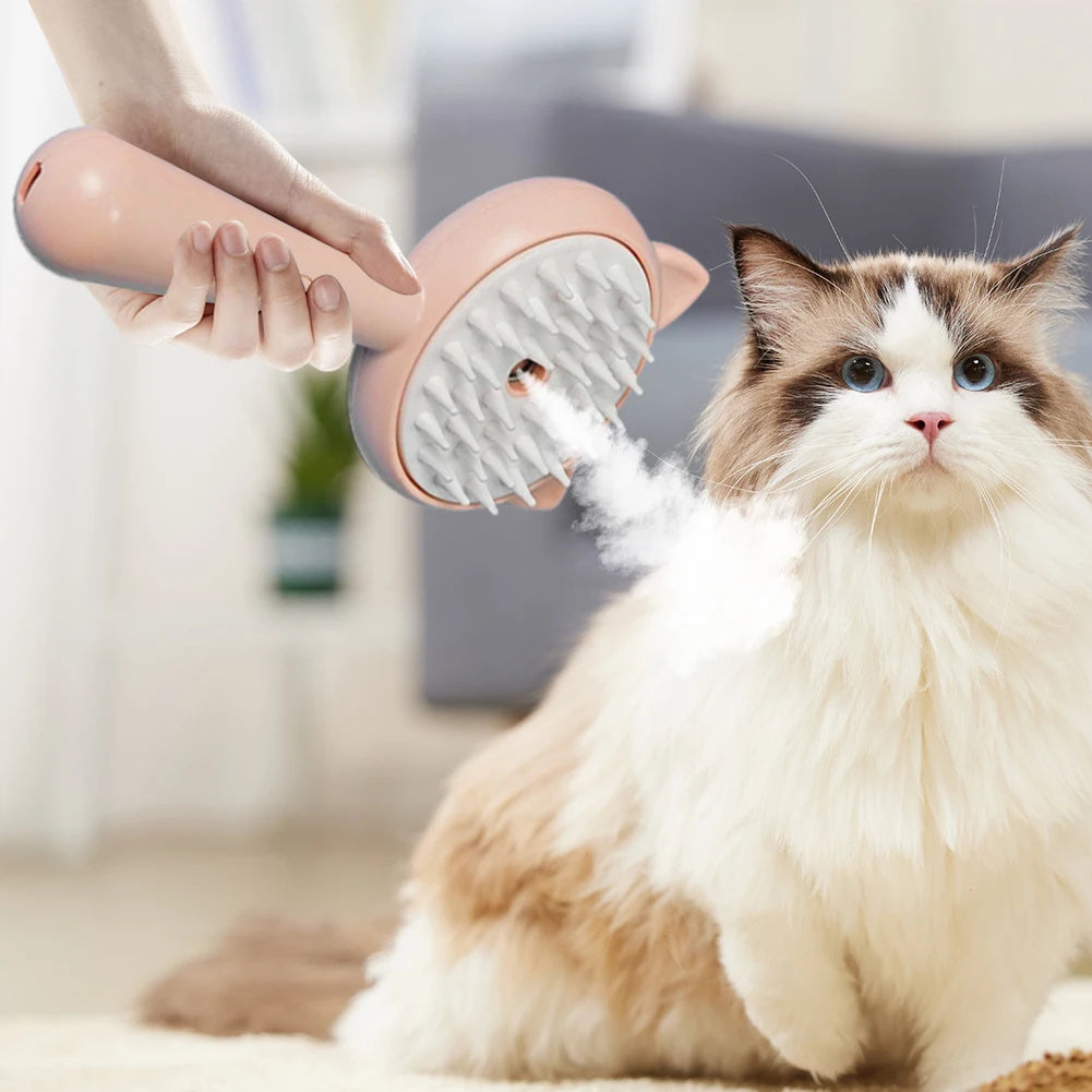 Rechargeable Mist Grooming Brush for Cats & Dogs.