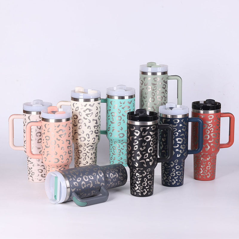 40 Oz Tumbler – Handle, Straw, Spill-Proof, Travel-Friendly