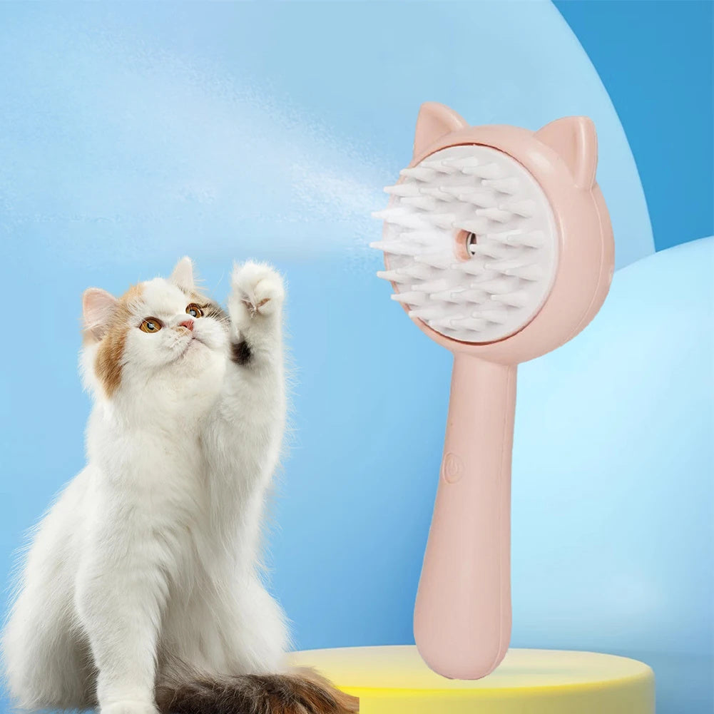 Rechargeable Mist Grooming Brush for Cats & Dogs.