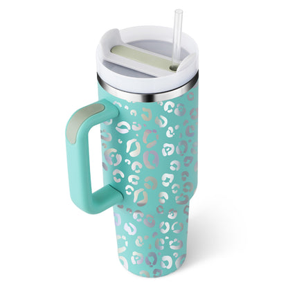 40 Oz Tumbler – Handle, Straw, Spill-Proof, Travel-Friendly