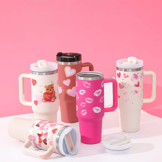 40 Oz Tumbler – Handle, Straw, Spill-Proof, Travel-Friendly