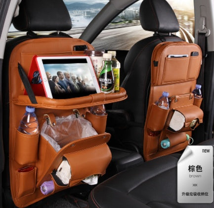 PU Leather Car Seat Organizer – Waterproof & Multifunctional