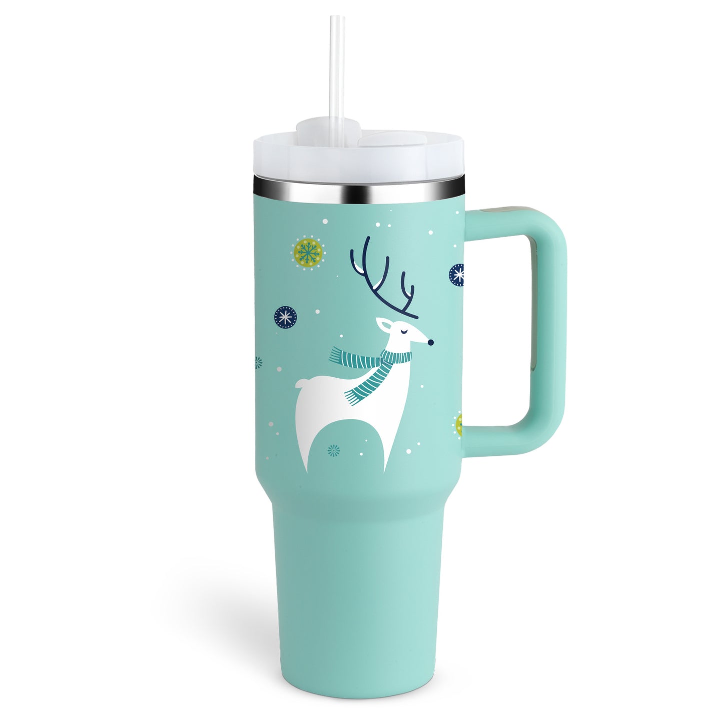 40 Oz Tumbler – Handle, Straw, Spill-Proof, Travel-Friendly