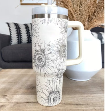 40 Oz Tumbler – Handle, Straw, Spill-Proof, Travel-Friendly