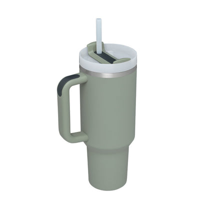 40 Oz Tumbler – Handle, Straw, Spill-Proof, Travel-Friendly