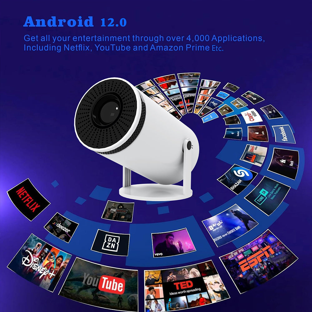 Mini 4K Bluetooth Projector – HD Portable Home Theater