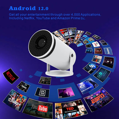 Mini 4K Bluetooth Projector – HD Portable Home Theater