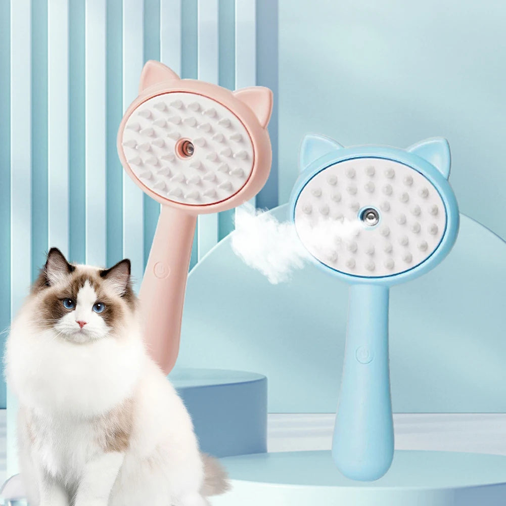 Rechargeable Mist Grooming Brush for Cats & Dogs.