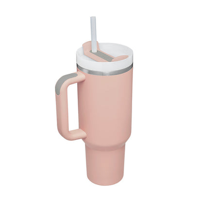 40 Oz Tumbler – Handle, Straw, Spill-Proof, Travel-Friendly